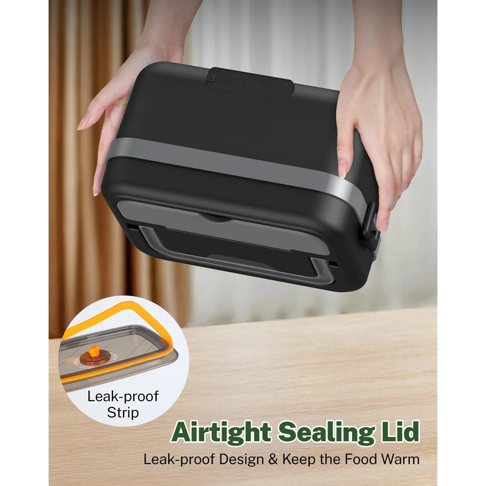 B89B-Cordless Electric Lunch Box For Adults, 16000Mah Rechargeable Self-Heating Food Warmers For Office Car Outdoor