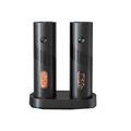 Electric Rechargeable Salt and Pepper Grinder Set Top-Refill Automatic Pepper Mill Grinder with Charging Base, Adjustable Coarse