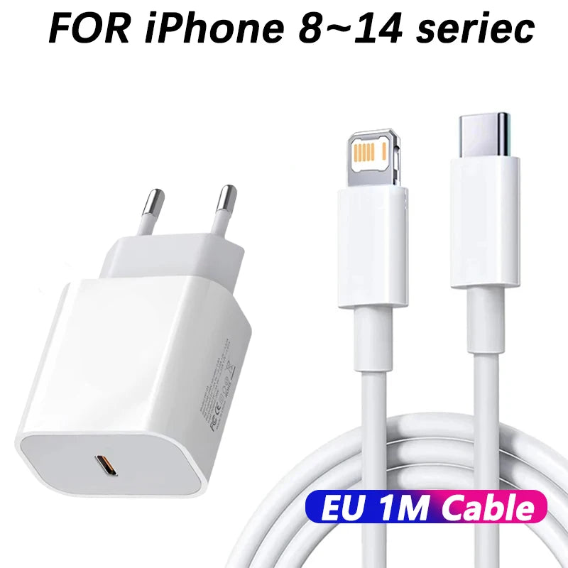 For Original 30W Type C Fast Charger For iPhone 16 15 14 13 12 11 Pro Max Plus PD Charging Cable Charger Phone Accessories